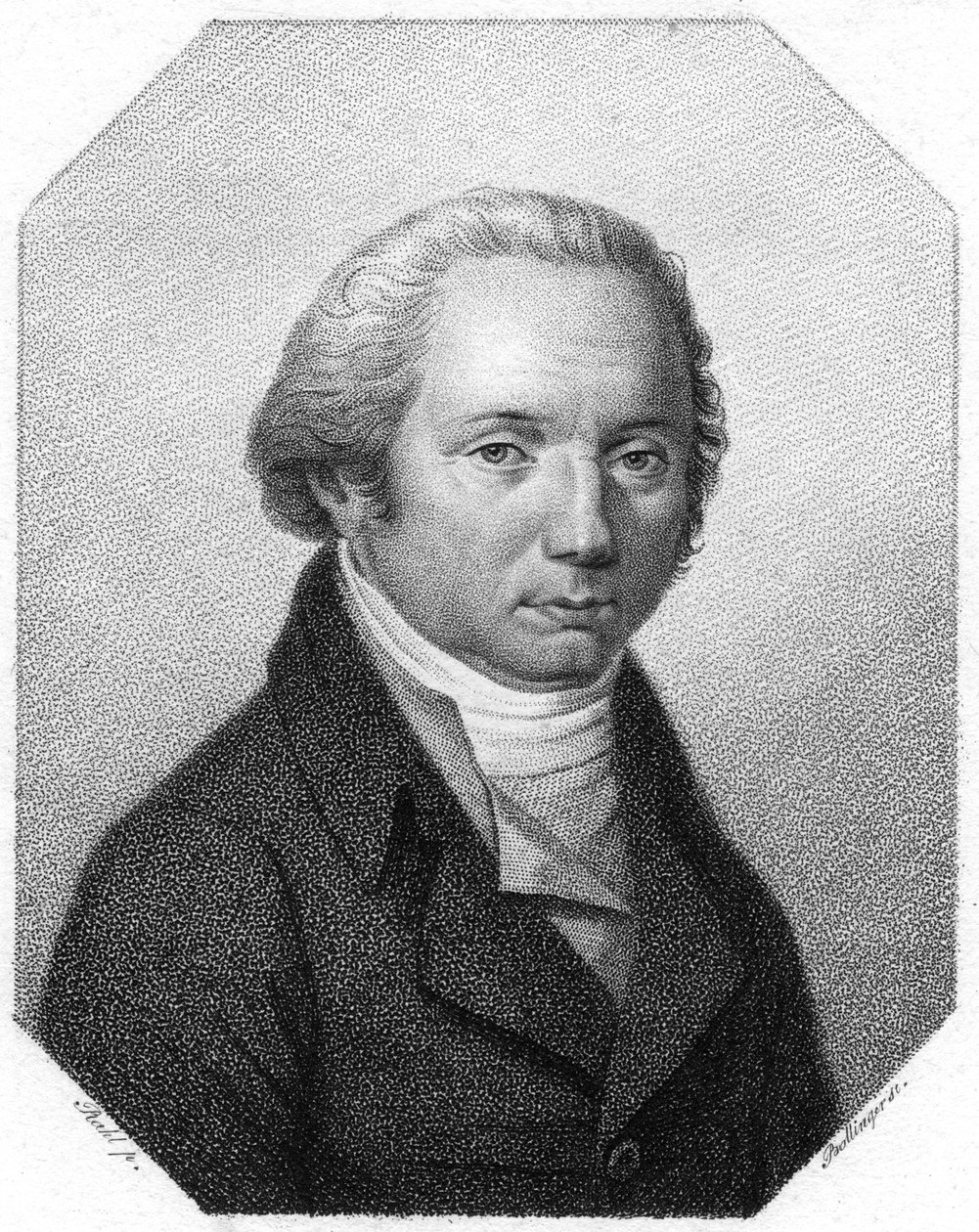 Franz Joseph Gall, saksalainen lääkäri ja frenologian perustaja, c1790 tekijältä Unbekannt