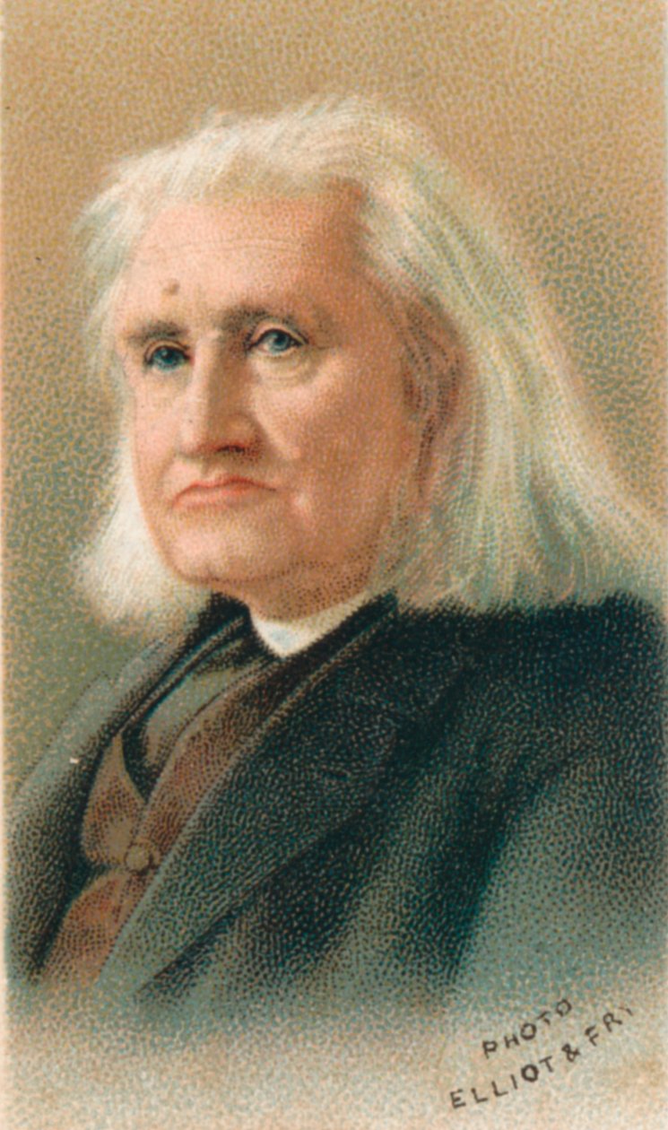 Franz Liszt 1811-1886, unkarilainen pianisti ja säveltäjä, 1911 tekijältä Unbekannt