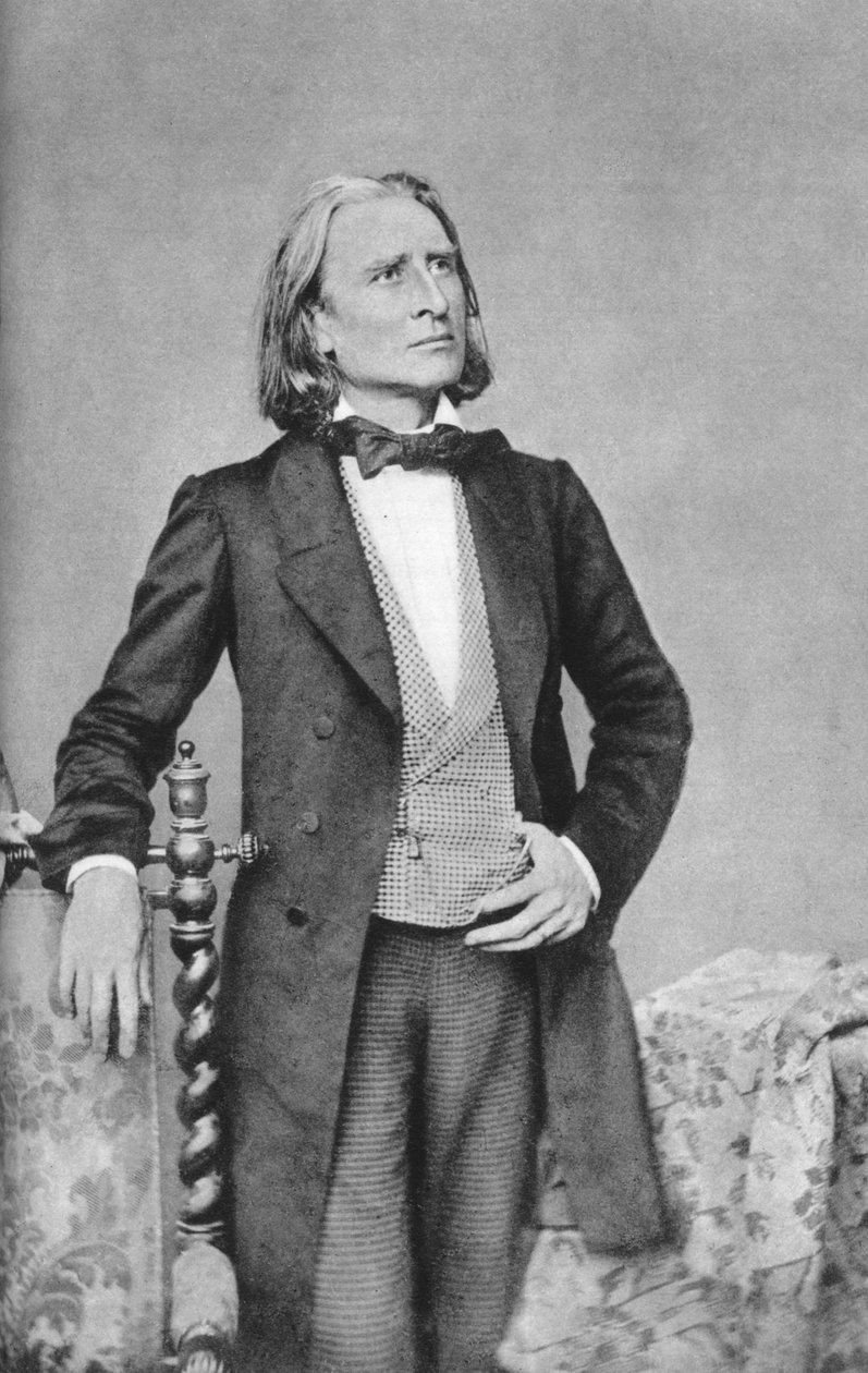 Franz Liszt, 1800-luvun unkarilainen säveltäjä, pianisti, kapellimestari ja opettaja tekijältä Unbekannt