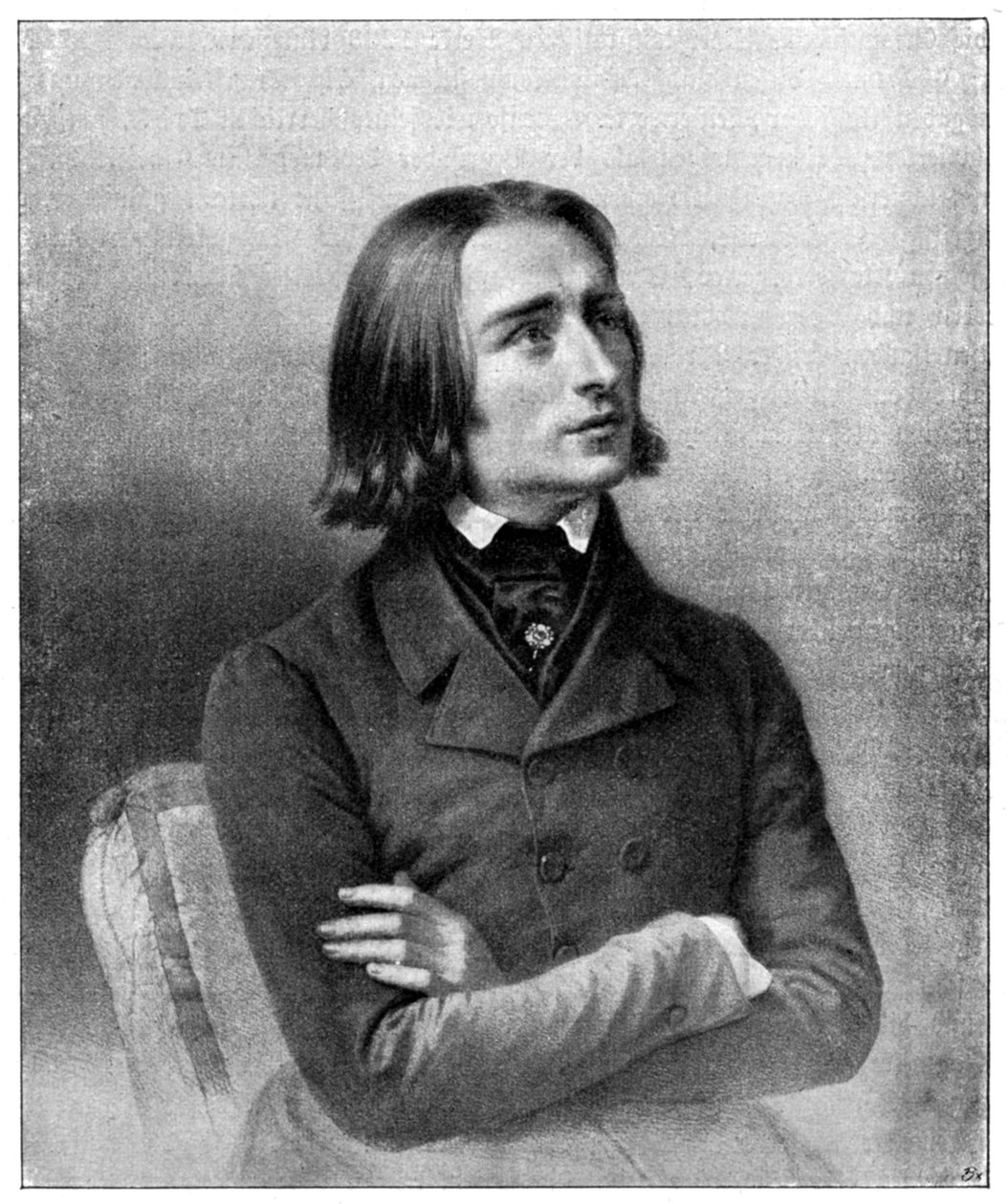 Franz Liszt, 1800-luvun unkarilainen pianisti ja säveltäjä, 1900 tekijältä Unbekannt