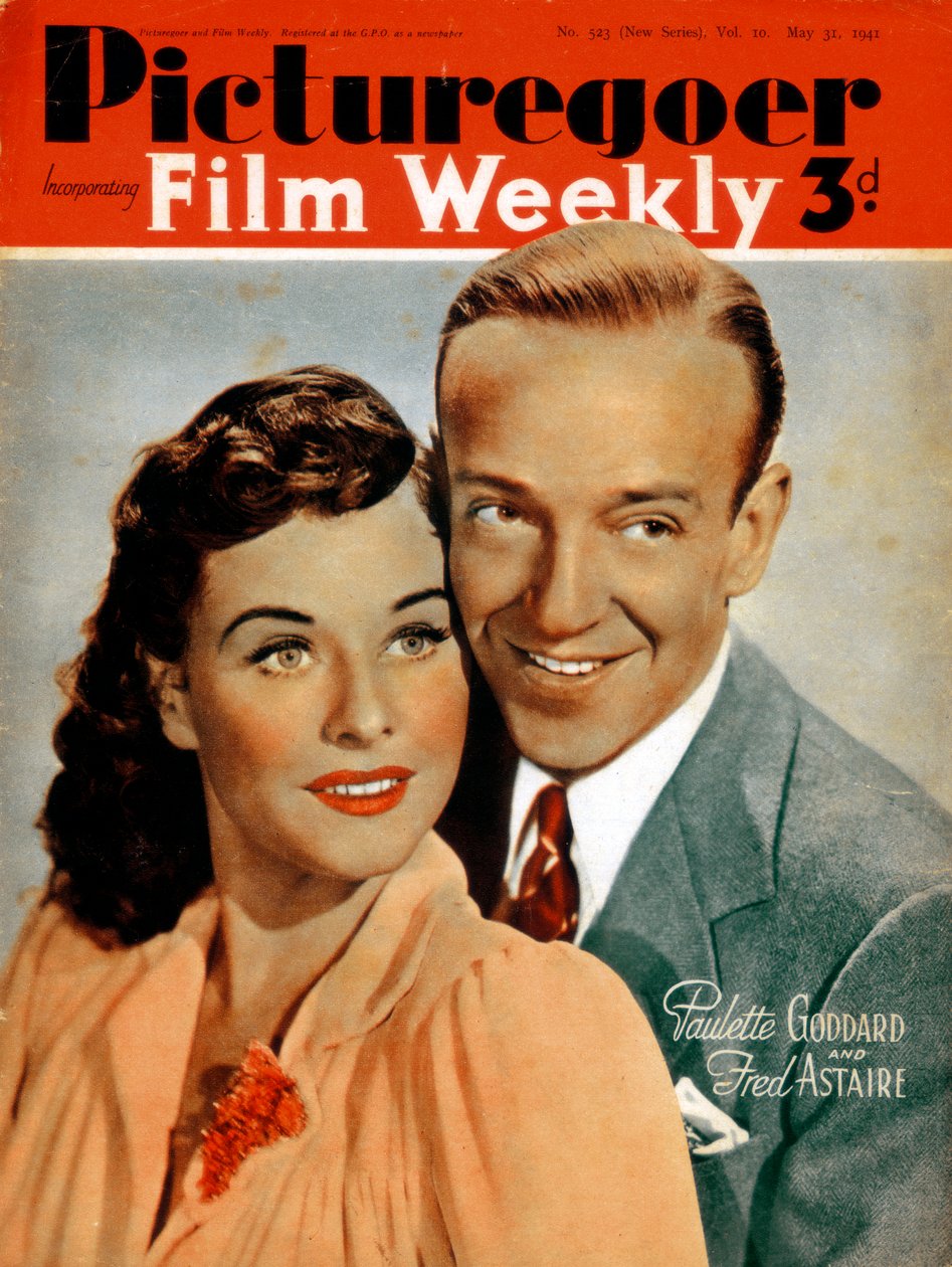Fred Astaire 1899-1987 ja Paulette Goddard 1910-1990, näyttelijät, 1941 tekijältä Unbekannt