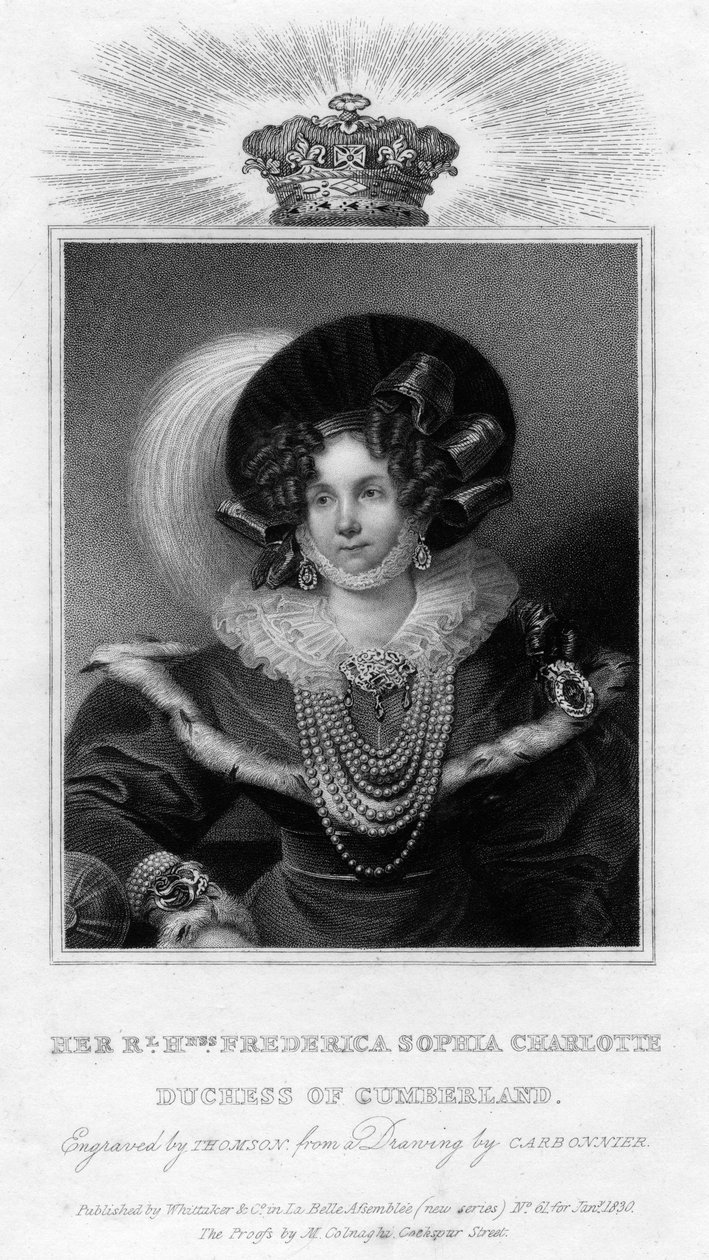 Frederica Sophia Charlotte, Cumberlandin herttuatar, 1830 tekijältä Unbekannt