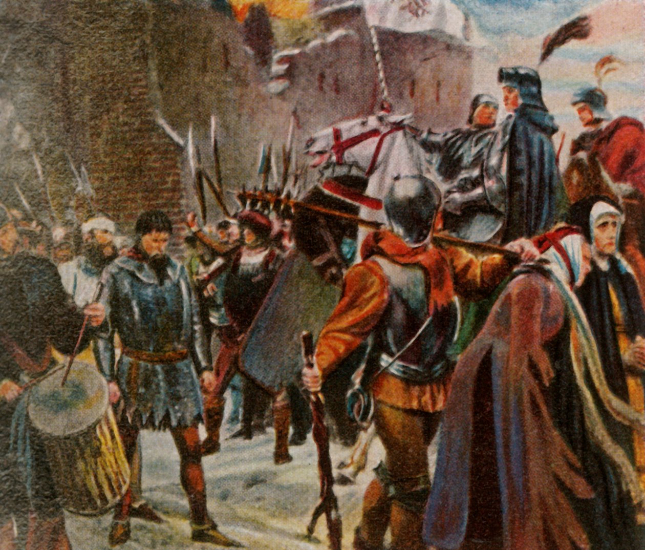 Frederick I, Brandenburgin markkreivi, kukistaa Quitzovit, 1414, 1936. tekijältä Unbekannt