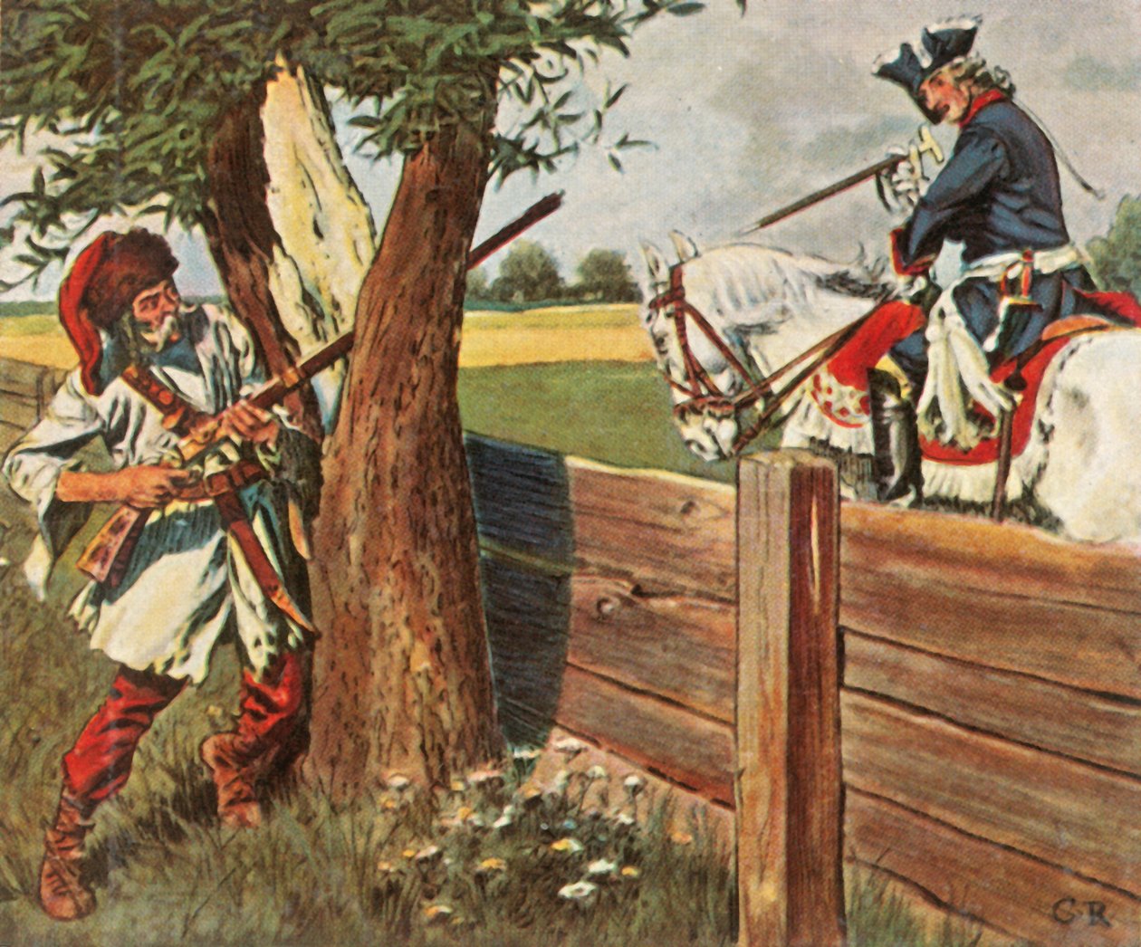 Frederick Suuri pakenee vaaraa nopealla ajattelulla, 1758, 1936. tekijältä Unbekannt