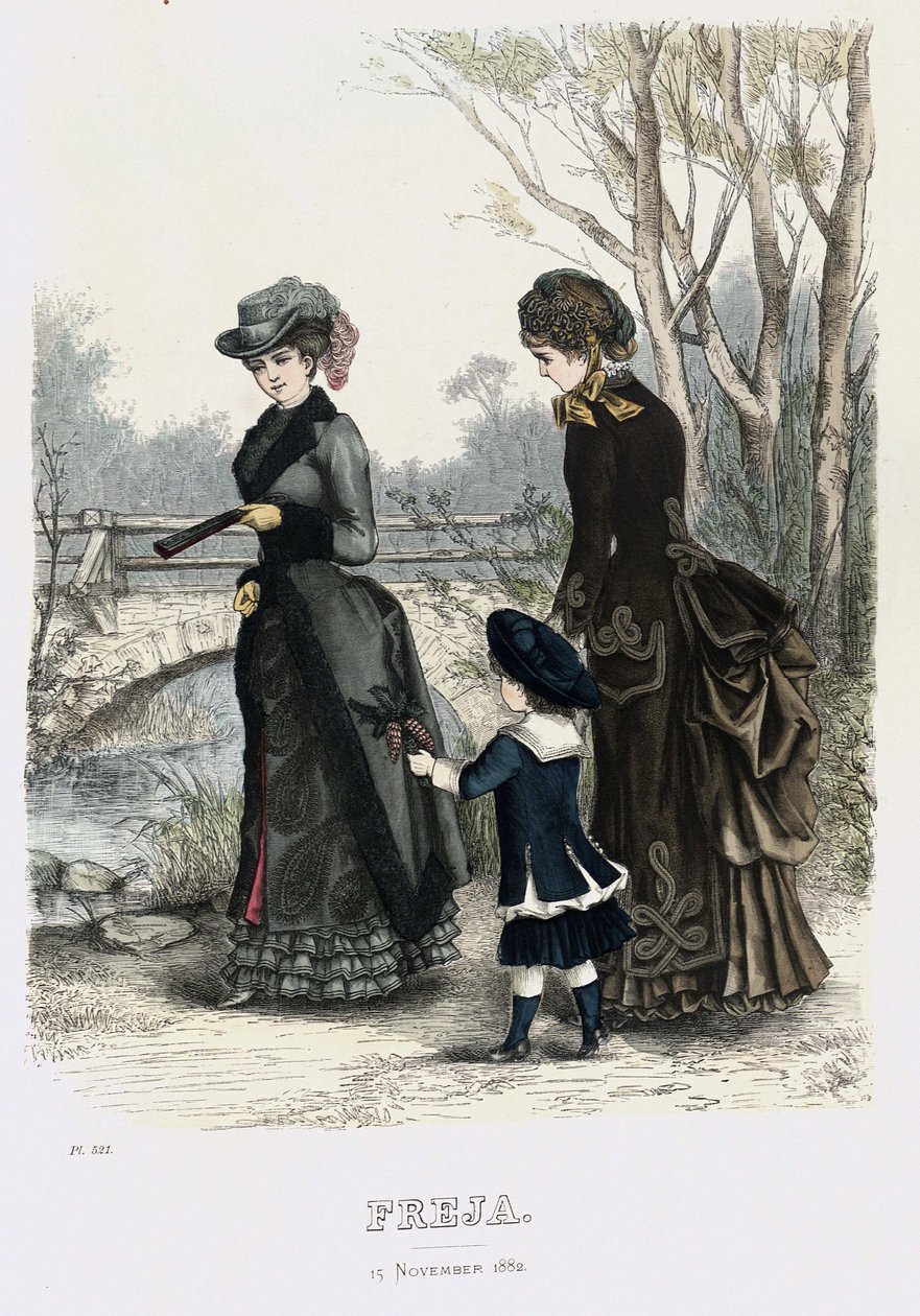 Freja-illustrerad skandinavisk modetidning 1882, kuva nro 21 tekijältä Unbekannt