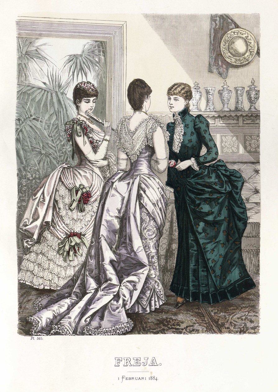 Freja-illustrerad skandinavisk modetidning 1884, kuva nro 3 tekijältä Unbekannt