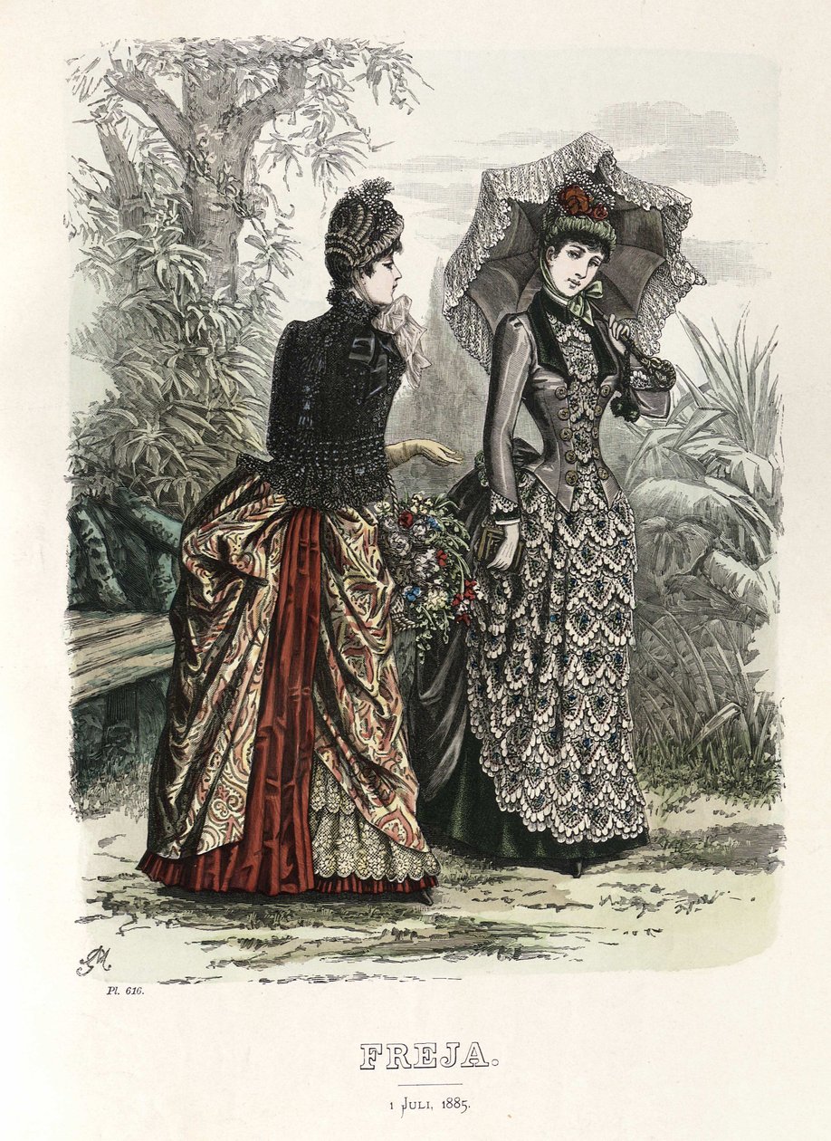 Freja-illustrerad skandinavisk modetidning 1885, kuva nro 13 tekijältä Unbekannt