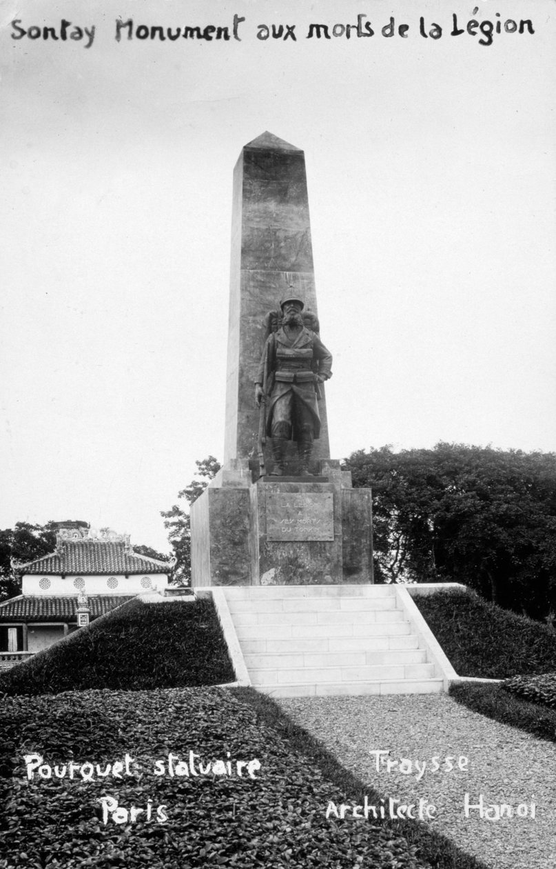 Ranskan muukalaislegioonan muistomerkki, Sontay, Vietnam, 1900-luku tekijältä Unbekannt