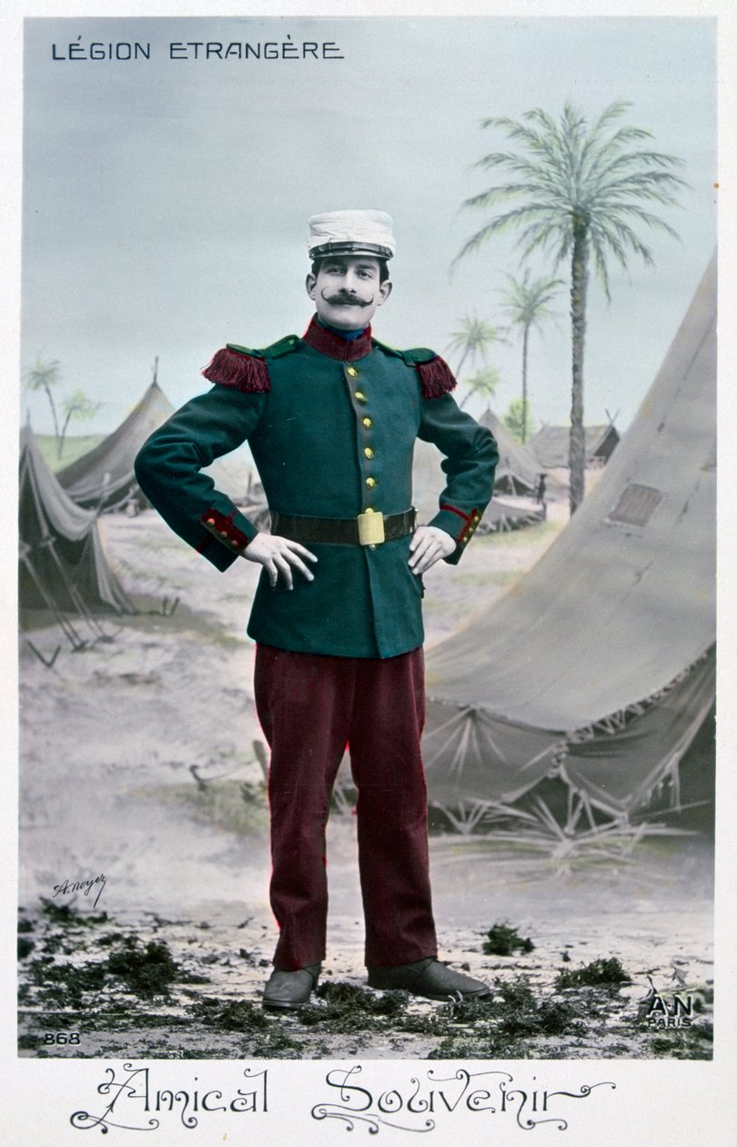 Ranskan muukalaislegioonan postikortti, c1900 tekijältä Unbekannt