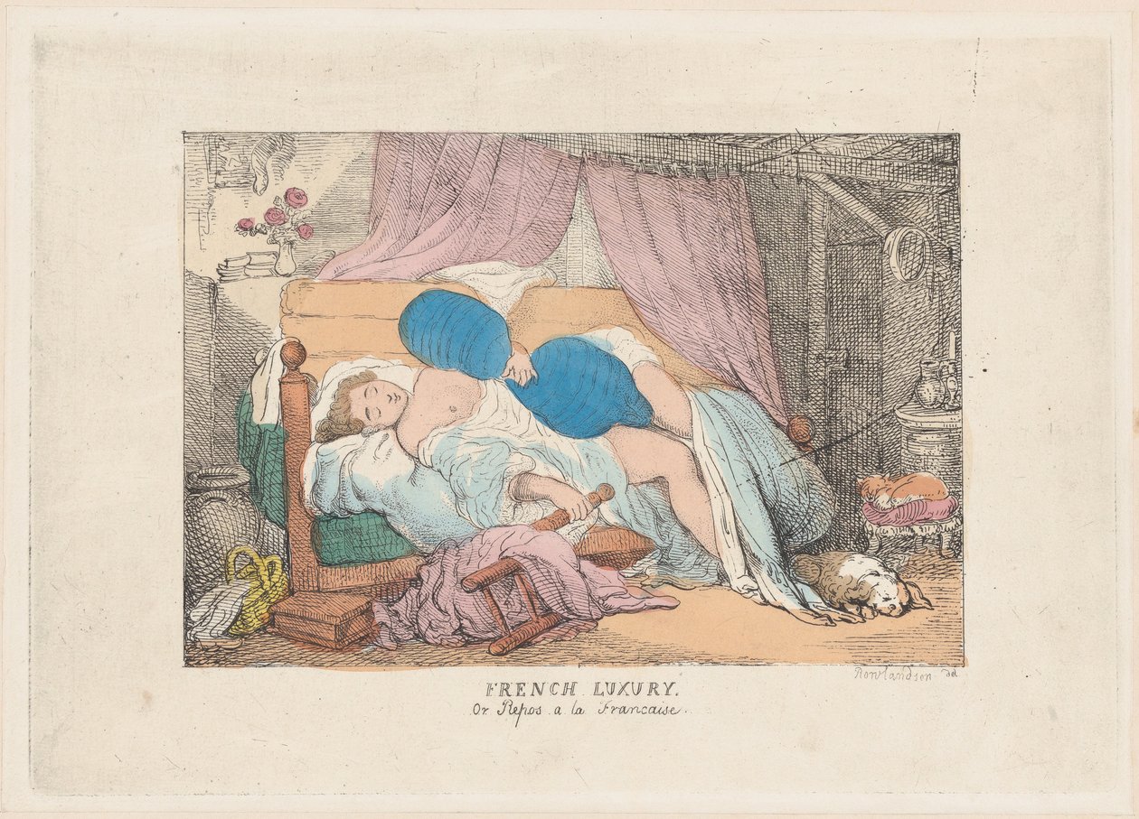 French Luxury, tai Repos a la Francaise, 1800-20., 1800-20. tekijältä Unbekannt