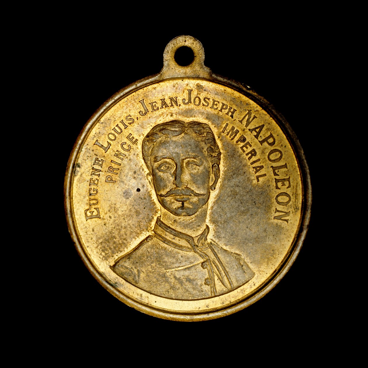 Ranskan mitali, joka kuvaa prinssi keisarillista Eugene Louis Jean Joseph Napoleonia (kuva) tekijältä Unbekannt