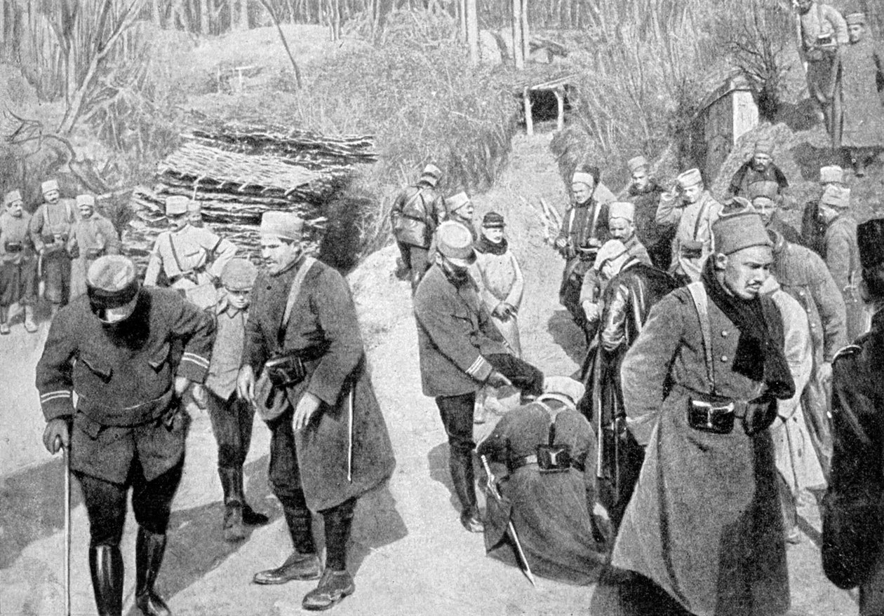 Ranskalaiset siirtomaa-sotilaat Picardiassa, Ranskassa, ensimmäinen maailmansota, 1915 tekijältä Unbekannt
