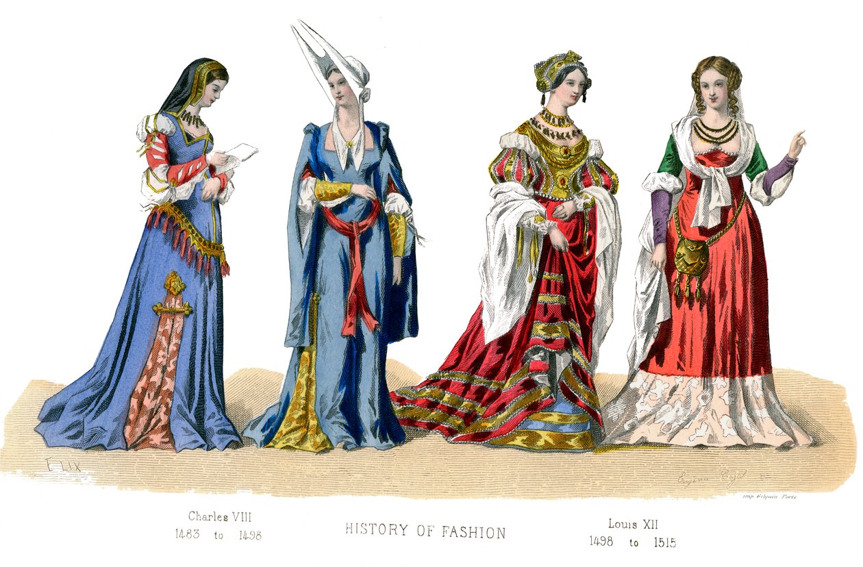 Ranskalainen puku: Charles VIII, Louis XII, 1882 tekijältä Unbekannt