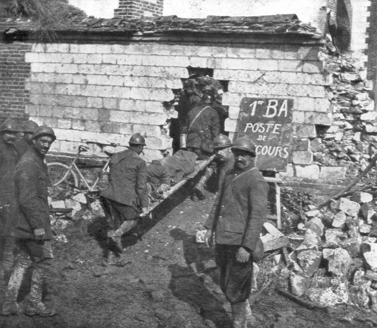 Ranskalainen kenttäsairaala lähellä Moreuilia, Picardie, Ranska, 1918 tekijältä Unbekannt