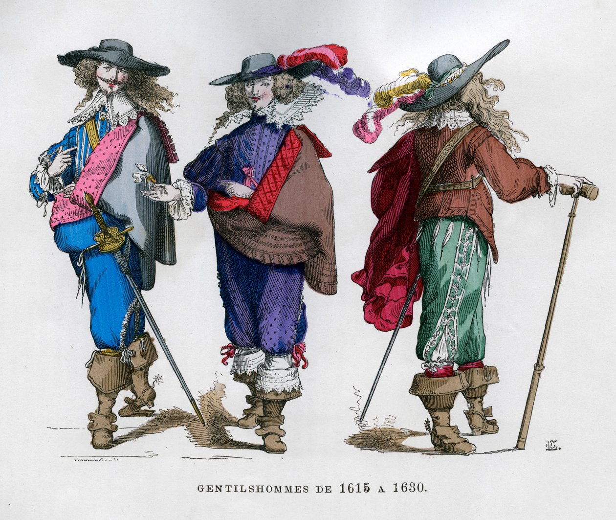 Ranskalainen herrasmiesasu, 1615-1630 1882-1884 tekijältä Unbekannt
