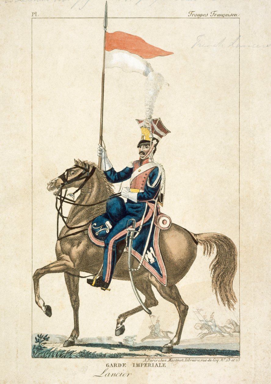 Keisarillisen kaartin ranskalainen lantteri, Napoleonin sodat, c1815 tekijältä Unbekannt
