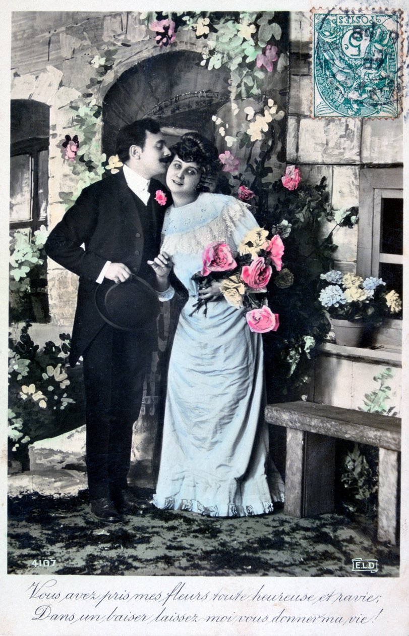 Ranskalainen romanttinen postikortti, c1900 tekijältä Unbekannt