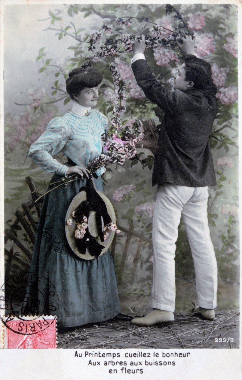 Ranskalainen romanttinen postikortti, c1900 tekijältä Unbekannt