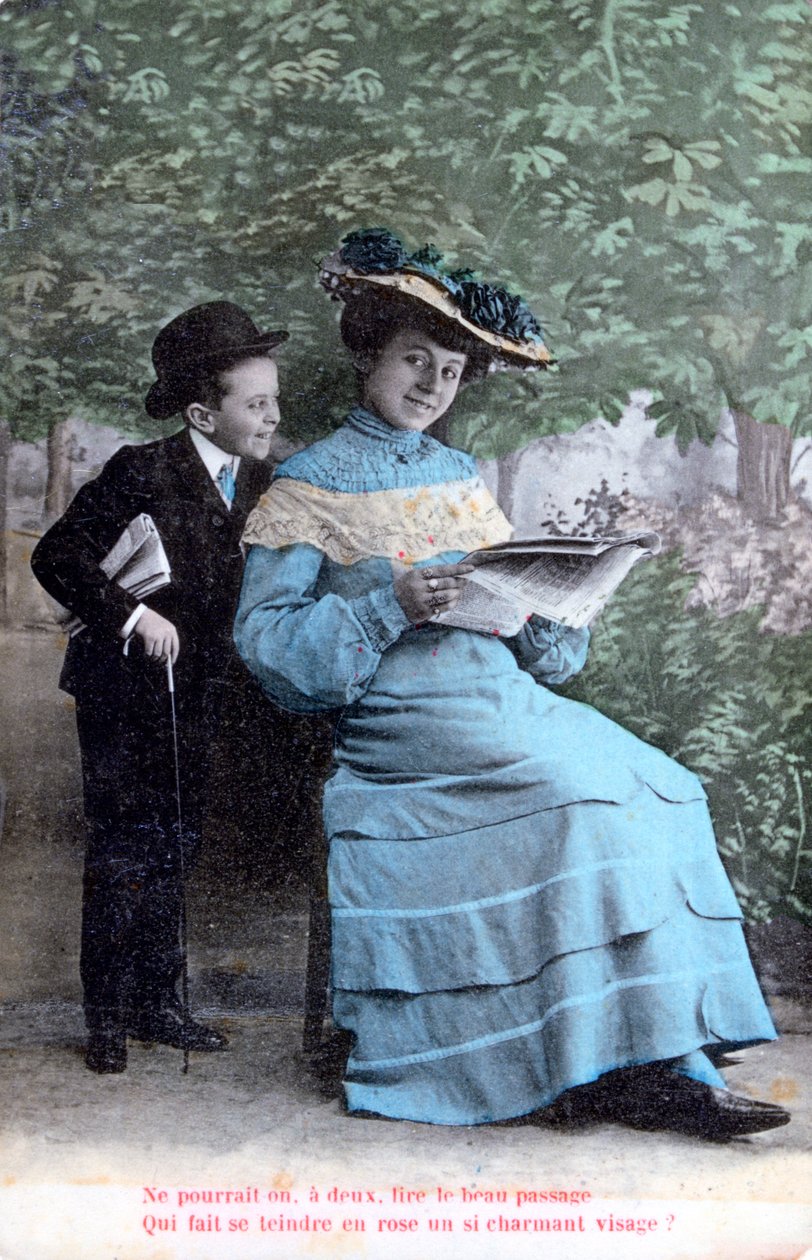Ranskalainen romanttinen postikortti, c1900 tekijältä Unbekannt