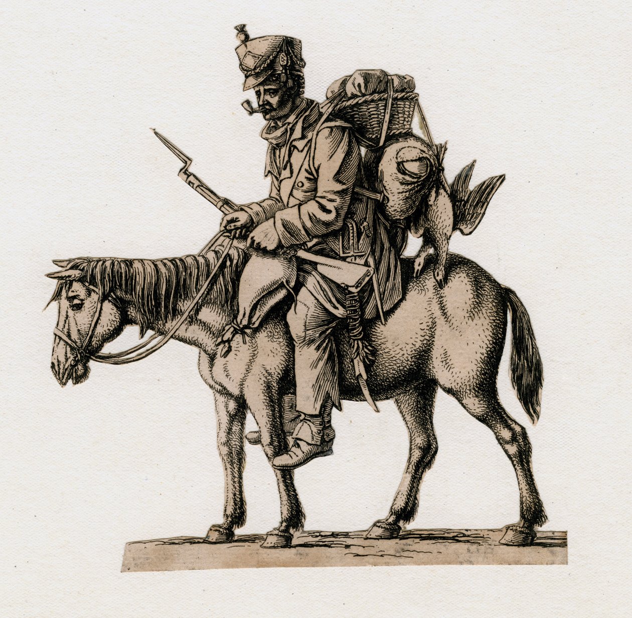 Ranskalainen sotilas, 1800-luku tekijältä Unbekannt