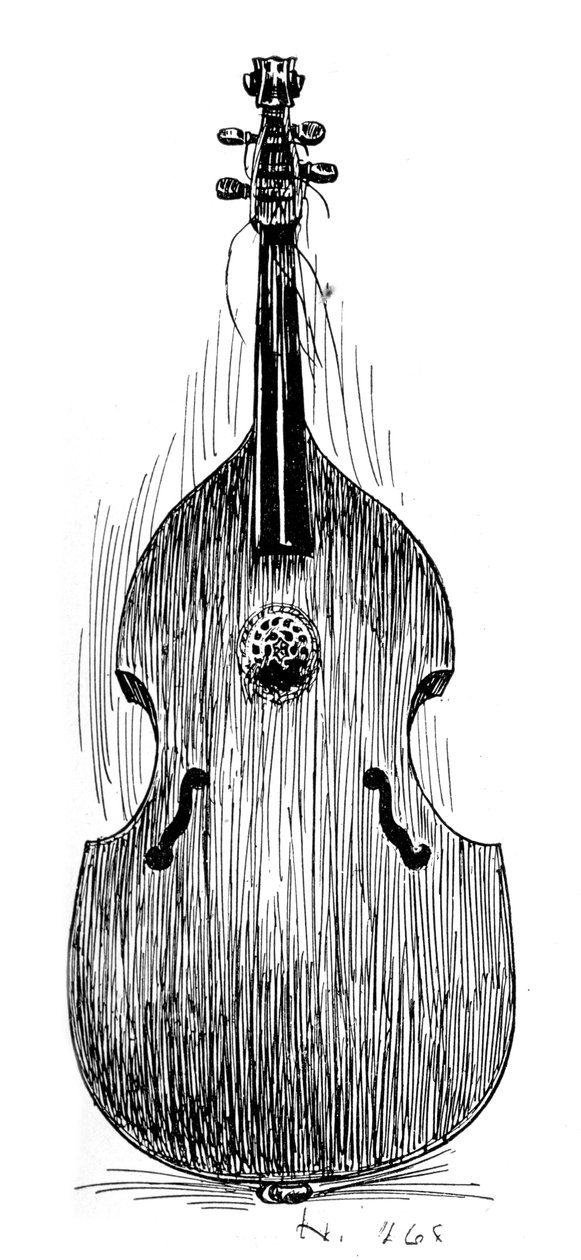 Ranskalainen viola da gamba, c1600, 1901 tekijältä Unbekannt