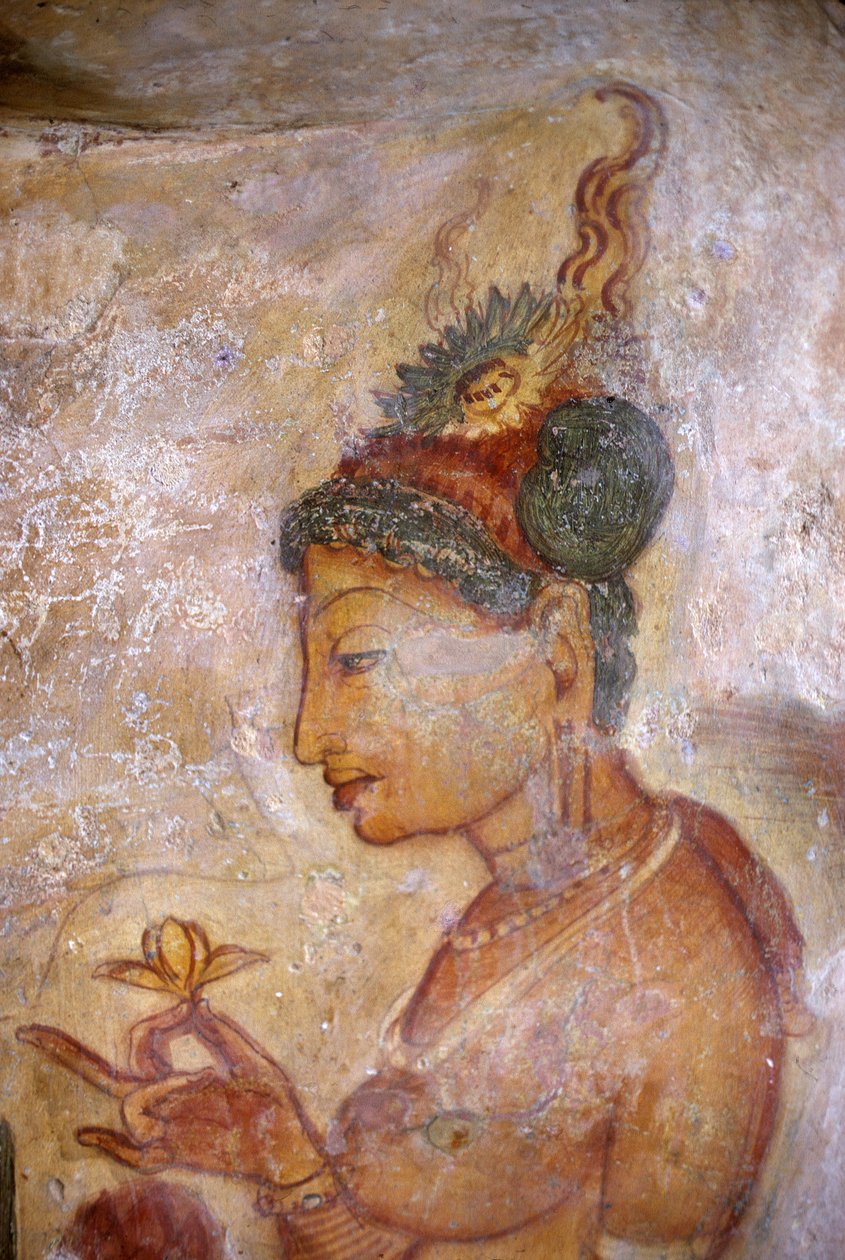 Fresko / Ladies of Sigiriya / Sri Lanka tekijältä Unbekannt