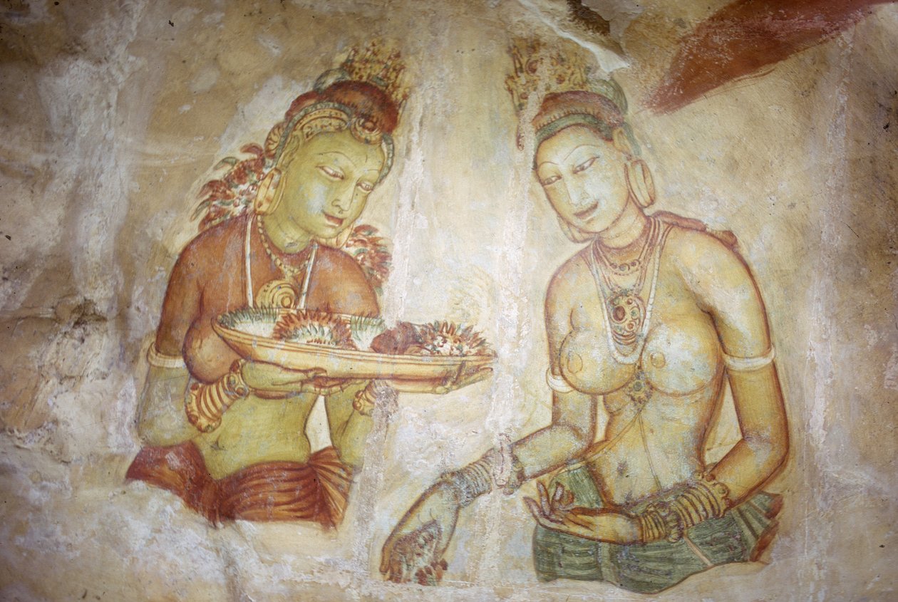 Fresko / Ladies of Sigiriya / Sri Lanka tekijältä Unbekannt