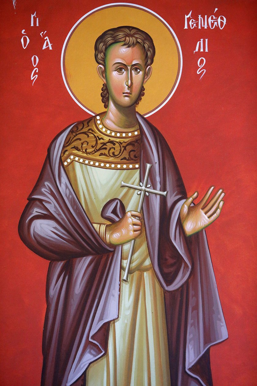 Fresko Pyhän ristin kirkossa, Pedoulas. Saint Guenessios, 20150510, Pedoulas, Kypros tekijältä Unbekannt