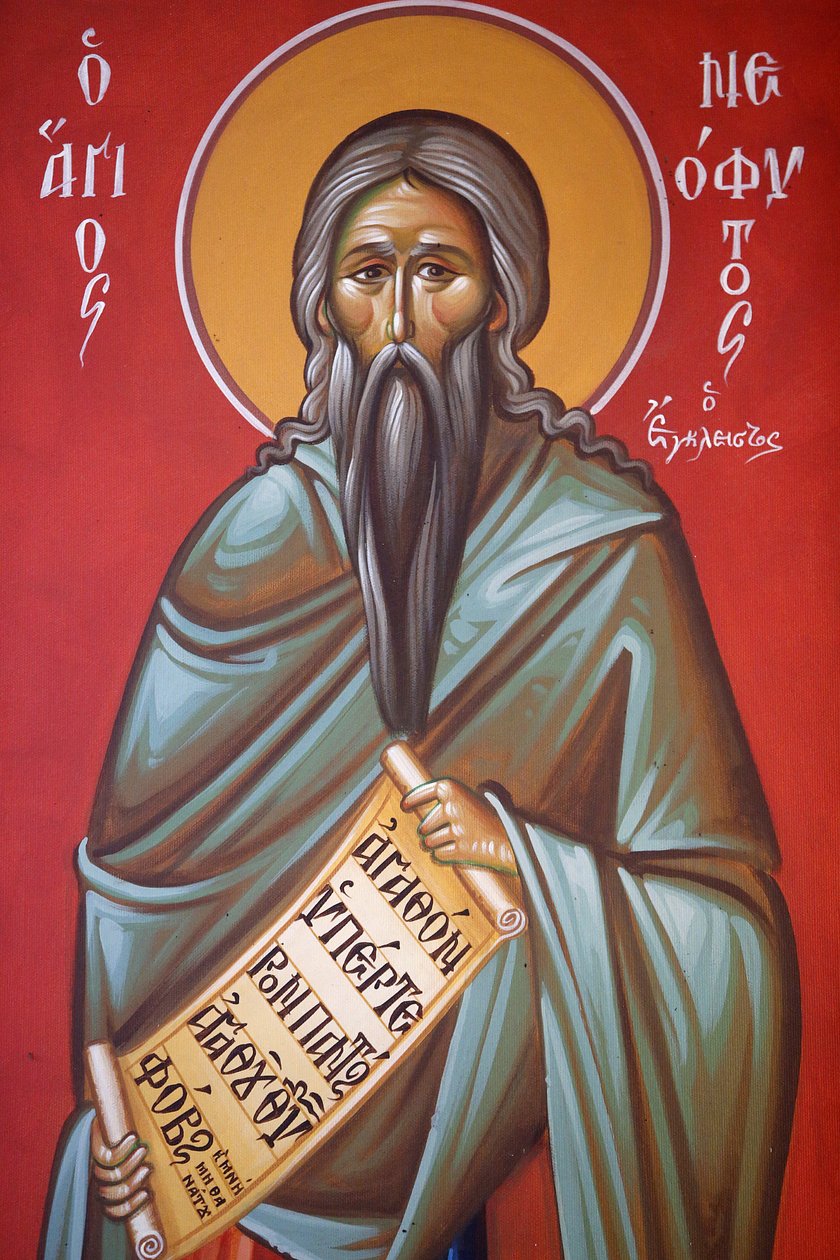 Fresko Pyhän ristin kirkossa, Pedoulas. Saint Neophyte, 20150510, Pedoulas, Kypros tekijältä Unbekannt