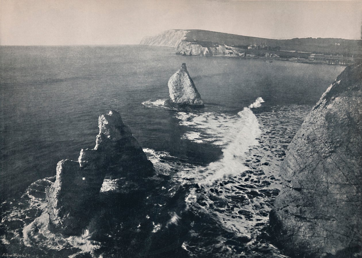 Freshwater Bay - Näytetään kaareva kallio, 1895 tekijältä Unbekannt