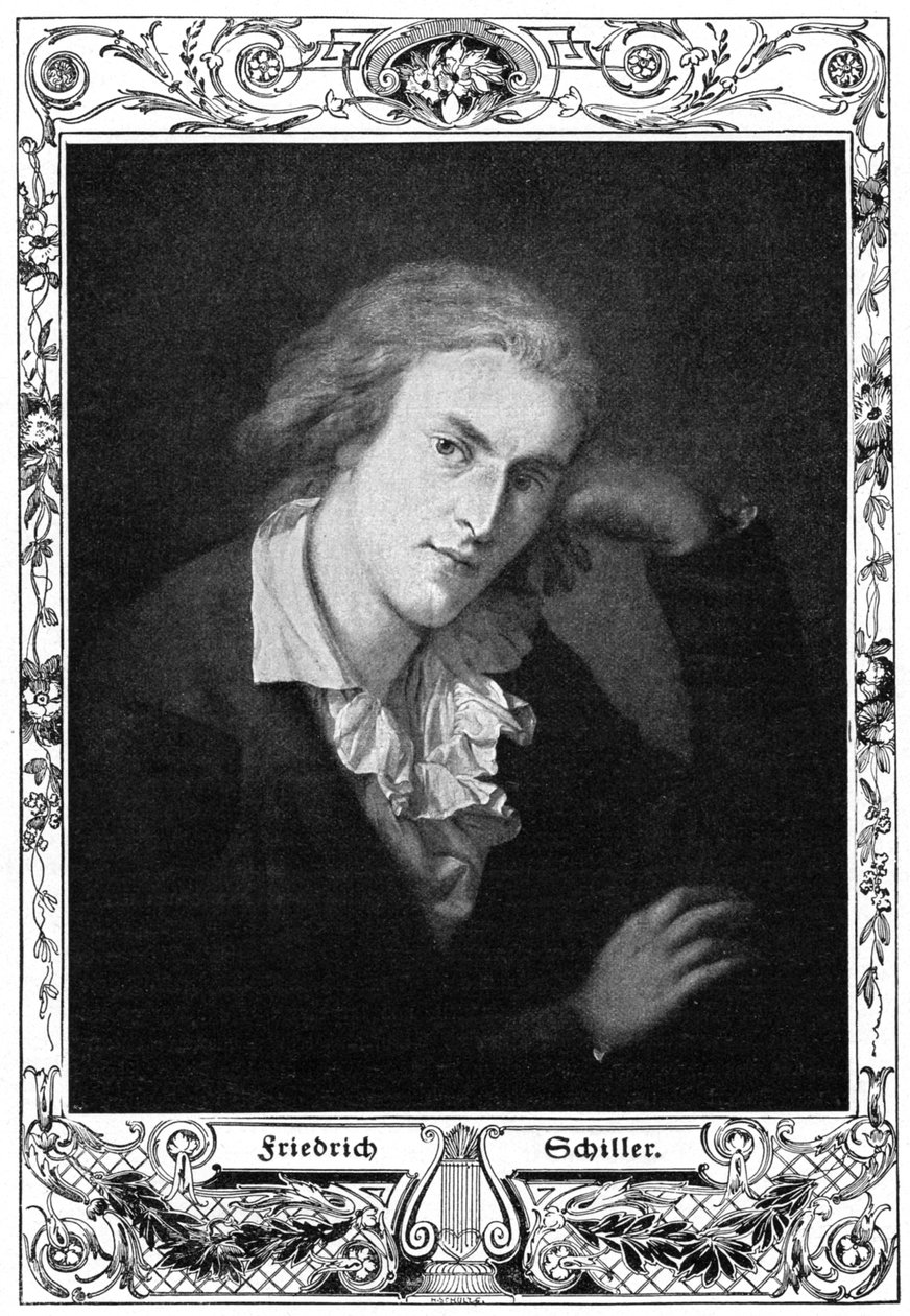 Friedrich Schiller, saksalainen runoilija, filosofi, historioitsija ja näytelmäkirjailija, 1900 tekijältä Unbekannt