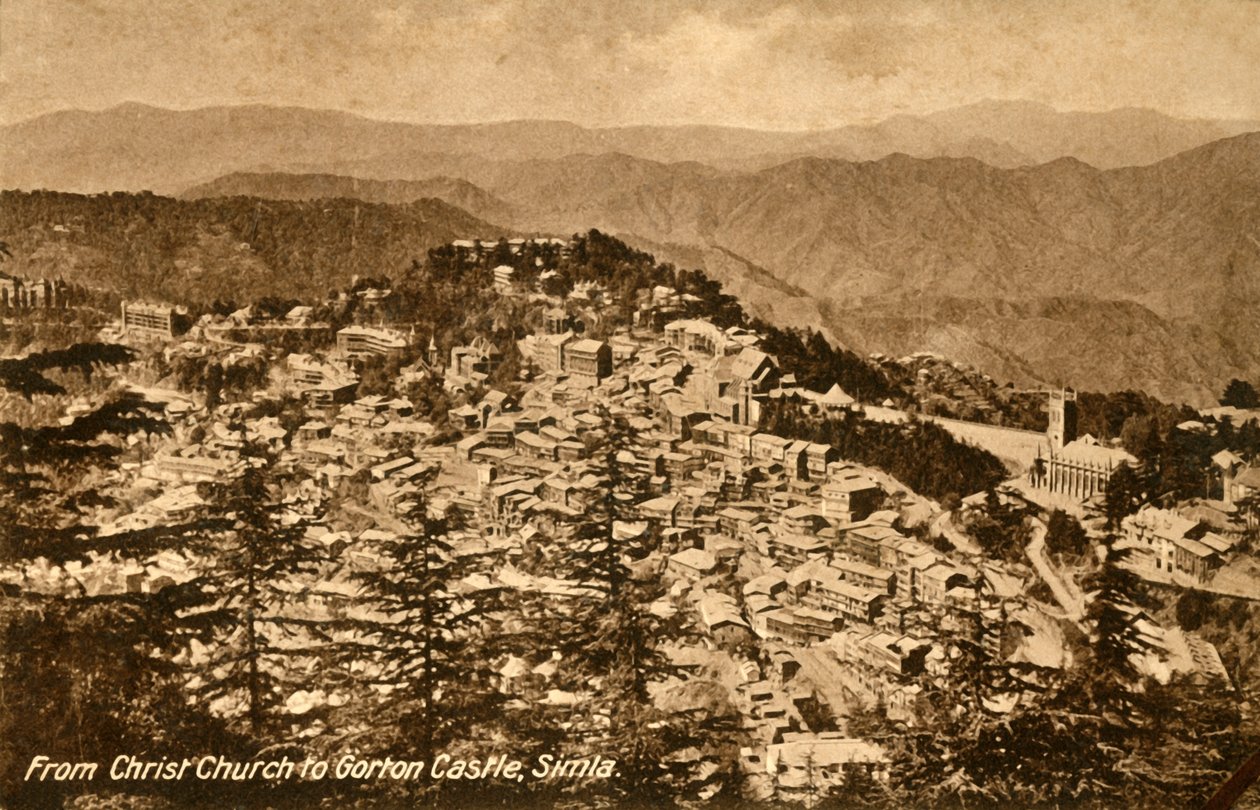 Christchurchista Gortonin linnaan, Shimla, c1918-c1939. tekijältä Unbekannt