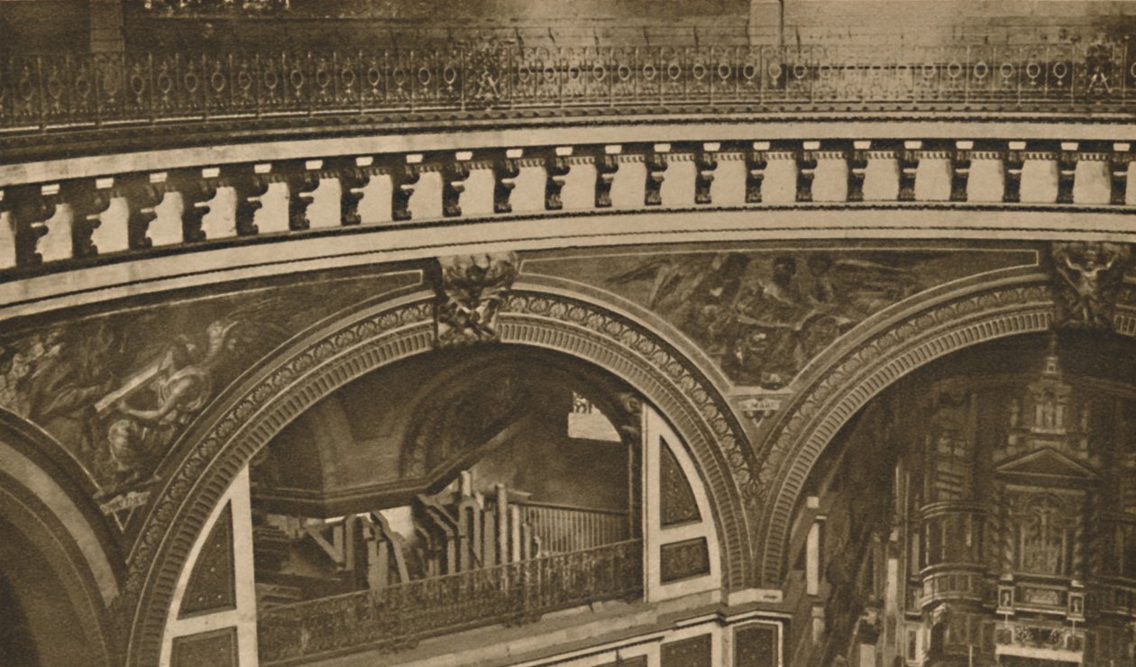 Kruunusta Lontoon suuren katedraalin tukikohtaan: Whispering Gallery, vuodelta 1935. tekijältä Unbekannt