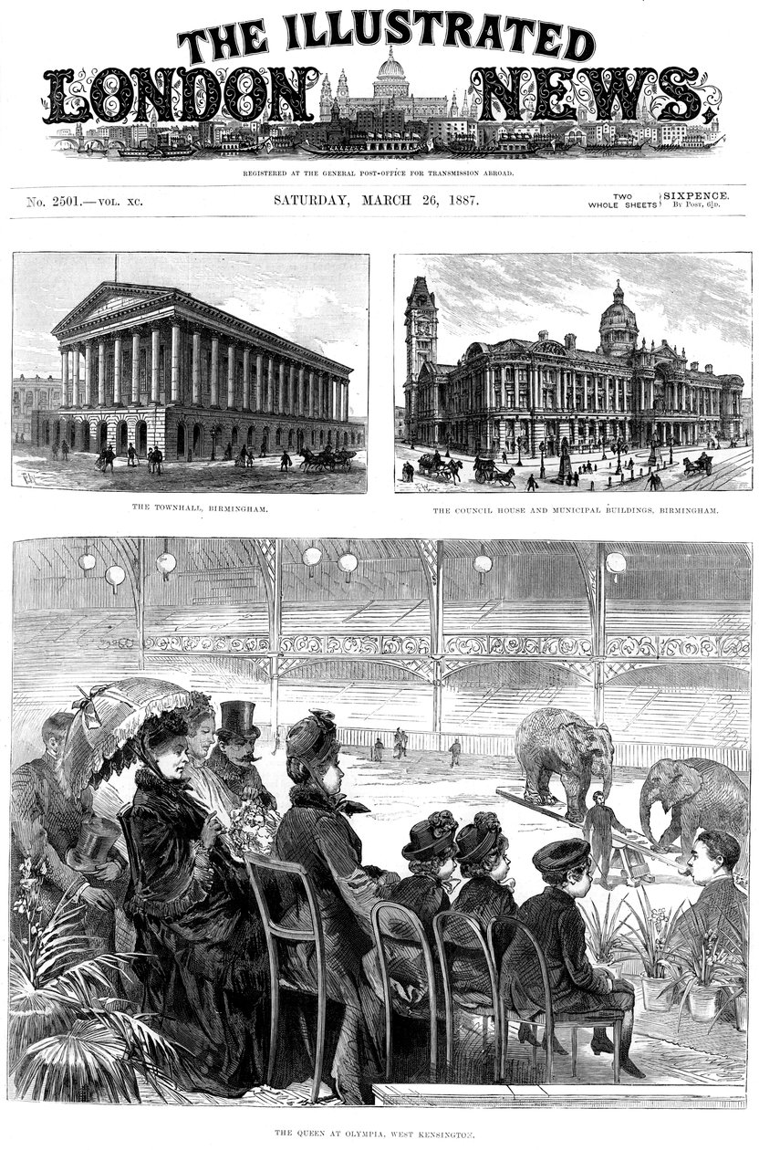 The Illustrated London Newsin etusivu, 1887 tekijältä Unbekannt