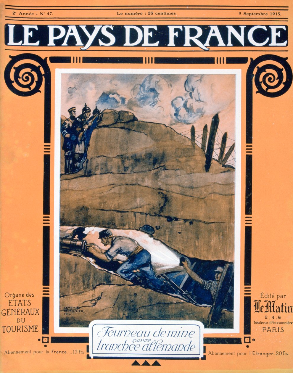 Le Pays de Francen etukansi, 9. syyskuuta 1915 tekijältä Unbekannt