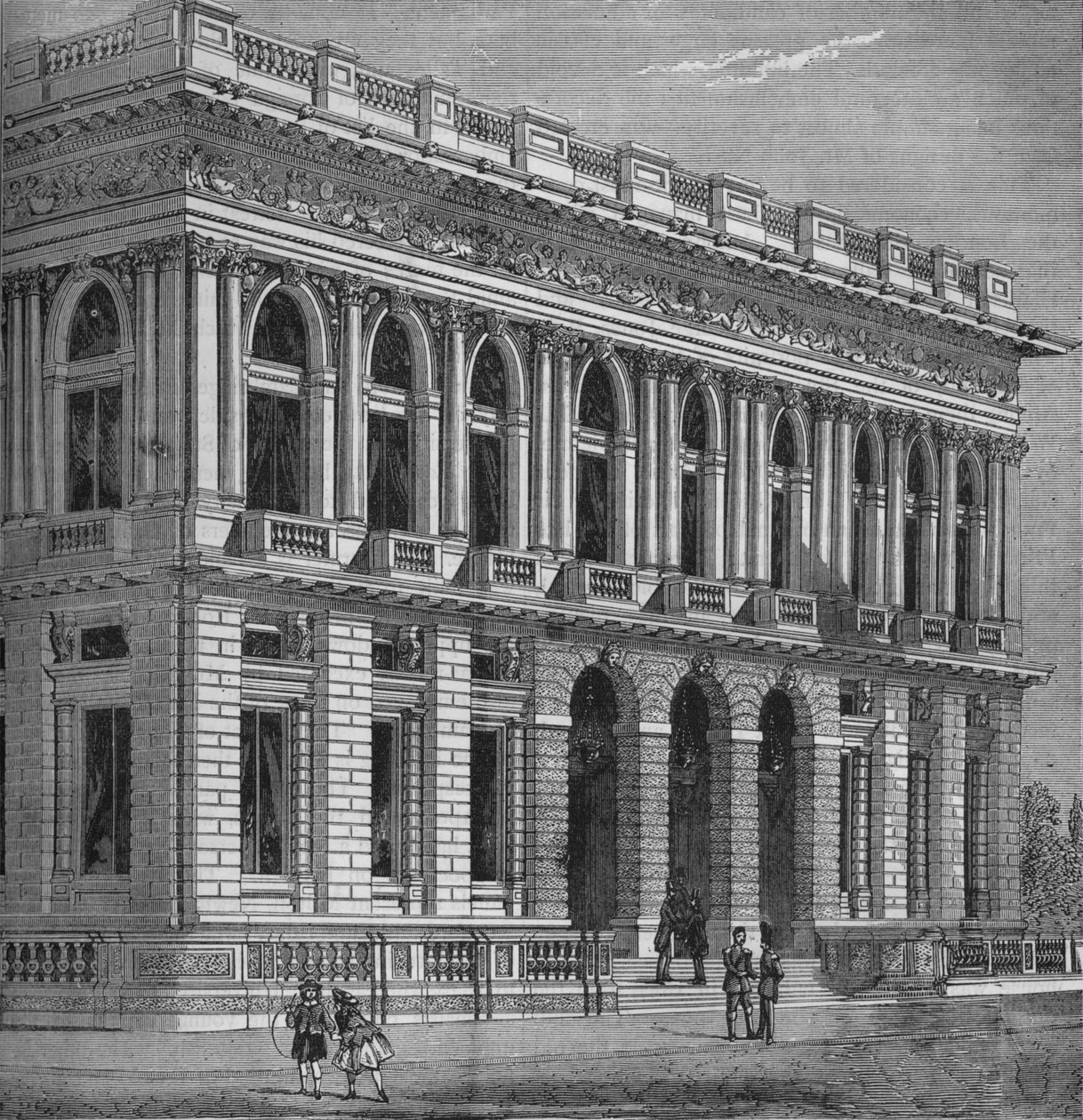 Army and Navy Clubin etupuolella, Westminster, Lontoo, c1870 1878 tekijältä Unbekannt