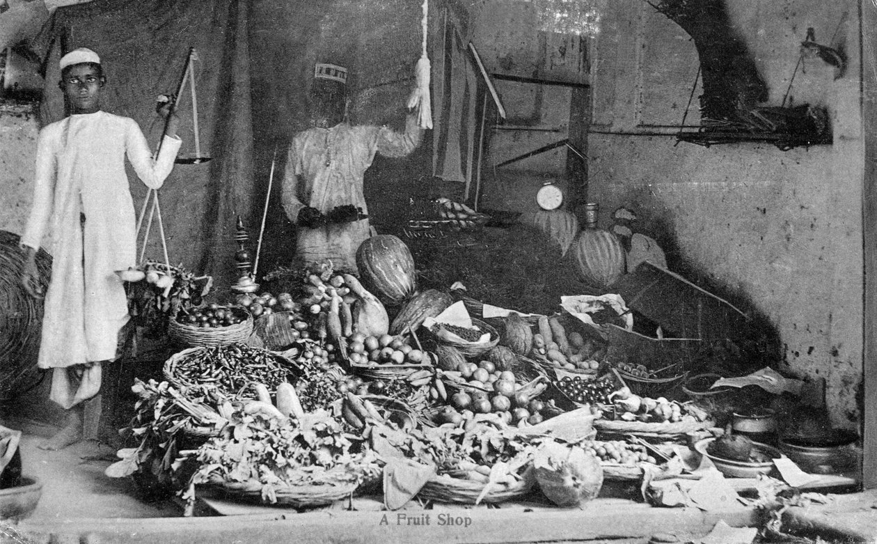 Hedelmäkauppa, Intia, 1900-luvun alku tekijältä Unbekannt
