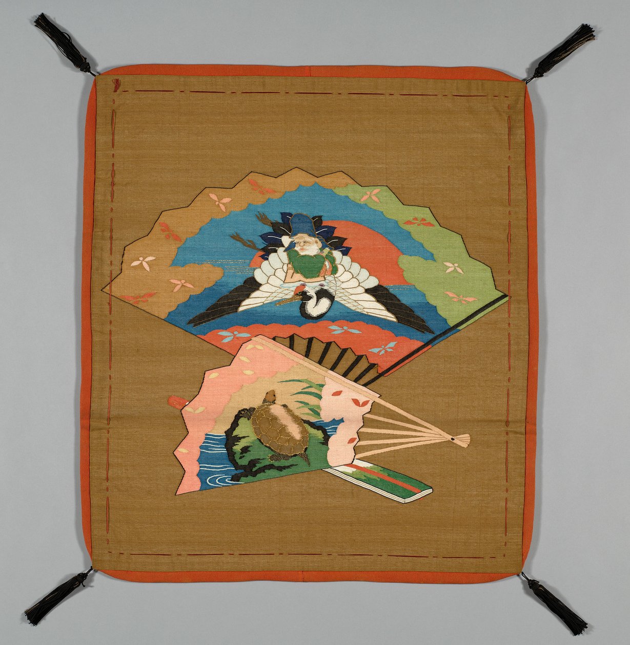 Fukusa Gift Cover, Japani, myöhäinen Edo-kausi 1789-1868 Meiji-kausi 1868-1912, 1800-luku. tekijältä Unbekannt