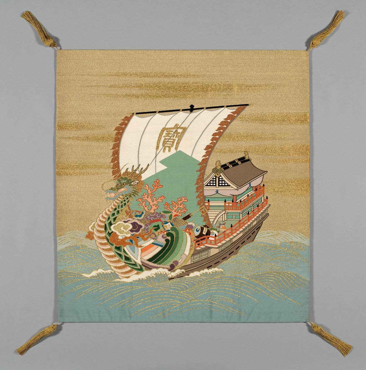 Fukusa Gift Cover, Japani, myöhäinen Edo-kausi 1789-1868 Meiji-kausi 1868-1912, 1800-luku. tekijältä Unbekannt