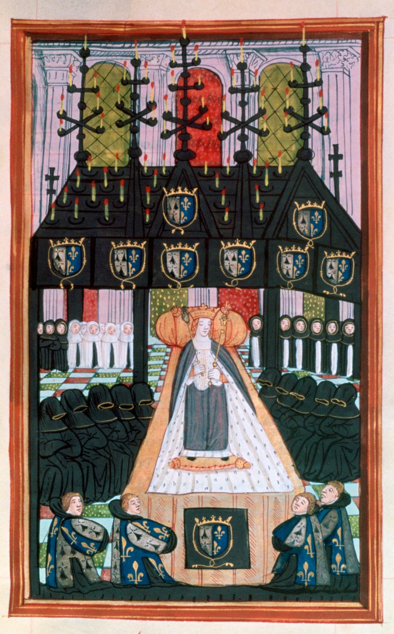 Anna Bretagnen hautajaiset, Notre Dame, Pariisi, 1514, 1500-luku tekijältä Unbekannt