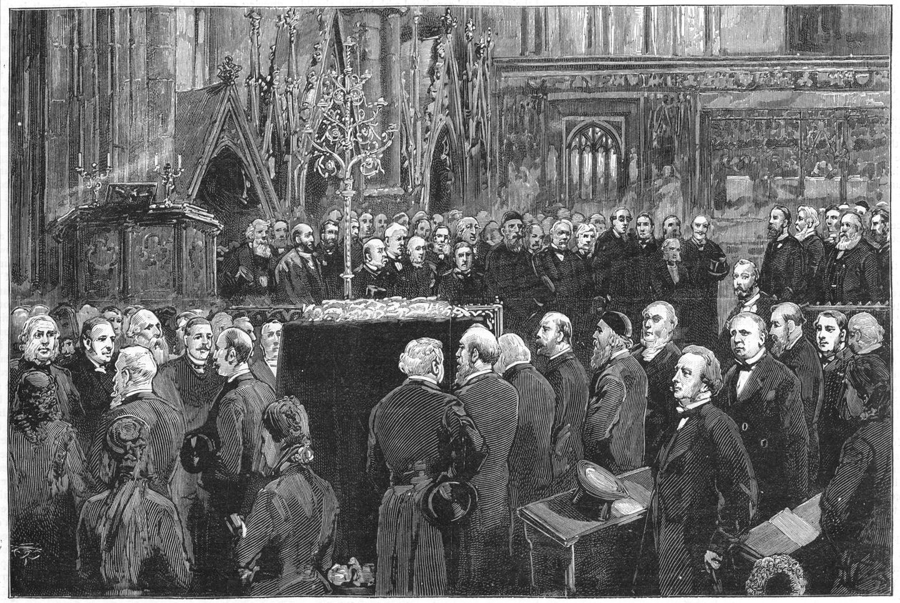 Englannin luonnontieteilijän Charles Darwinin hautajaiset 1882 tekijältä Unbekannt
