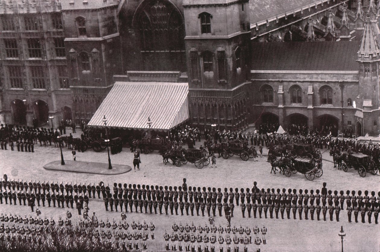 Kuningas Edward VII:n hautajaiskulkue Lontoossa 20. toukokuuta 1910. tekijältä Unbekannt