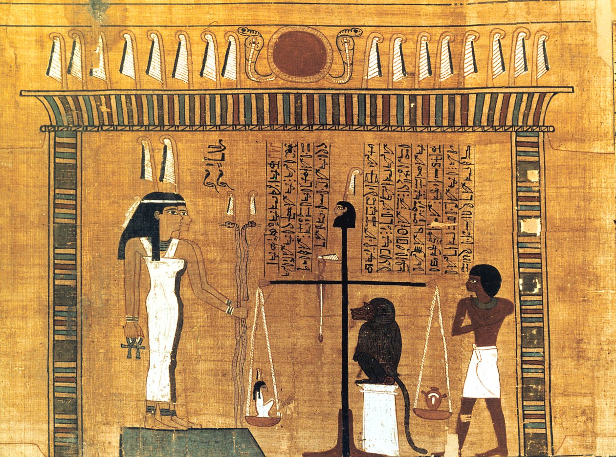 Hautauspapyrus, muinainen egyptiläinen, 18. dynastia, 1550-1293 eaa. tekijältä Unbekannt