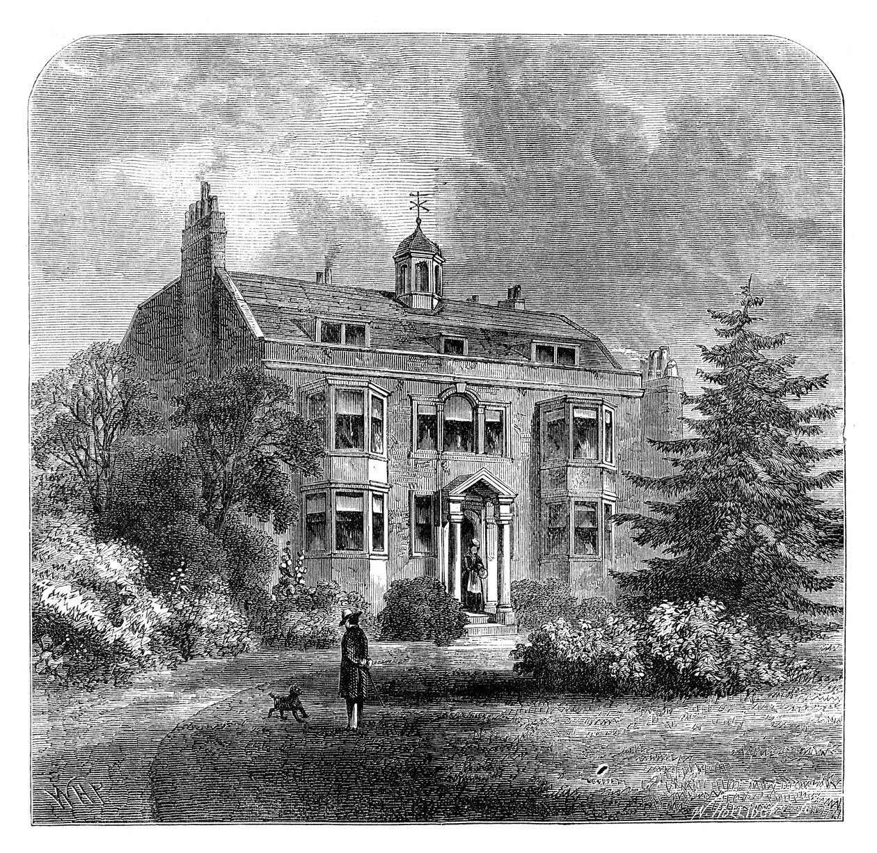 Gads Hill Place, Charles Dickensin asuinpaikka, Higham, Kent, 1800-luvun lopulla tekijältä Unbekannt