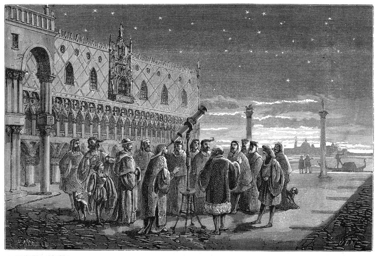 Galileo esittelee kaukoputkeaan Venetsia, 1609 1870 tekijältä Unbekannt