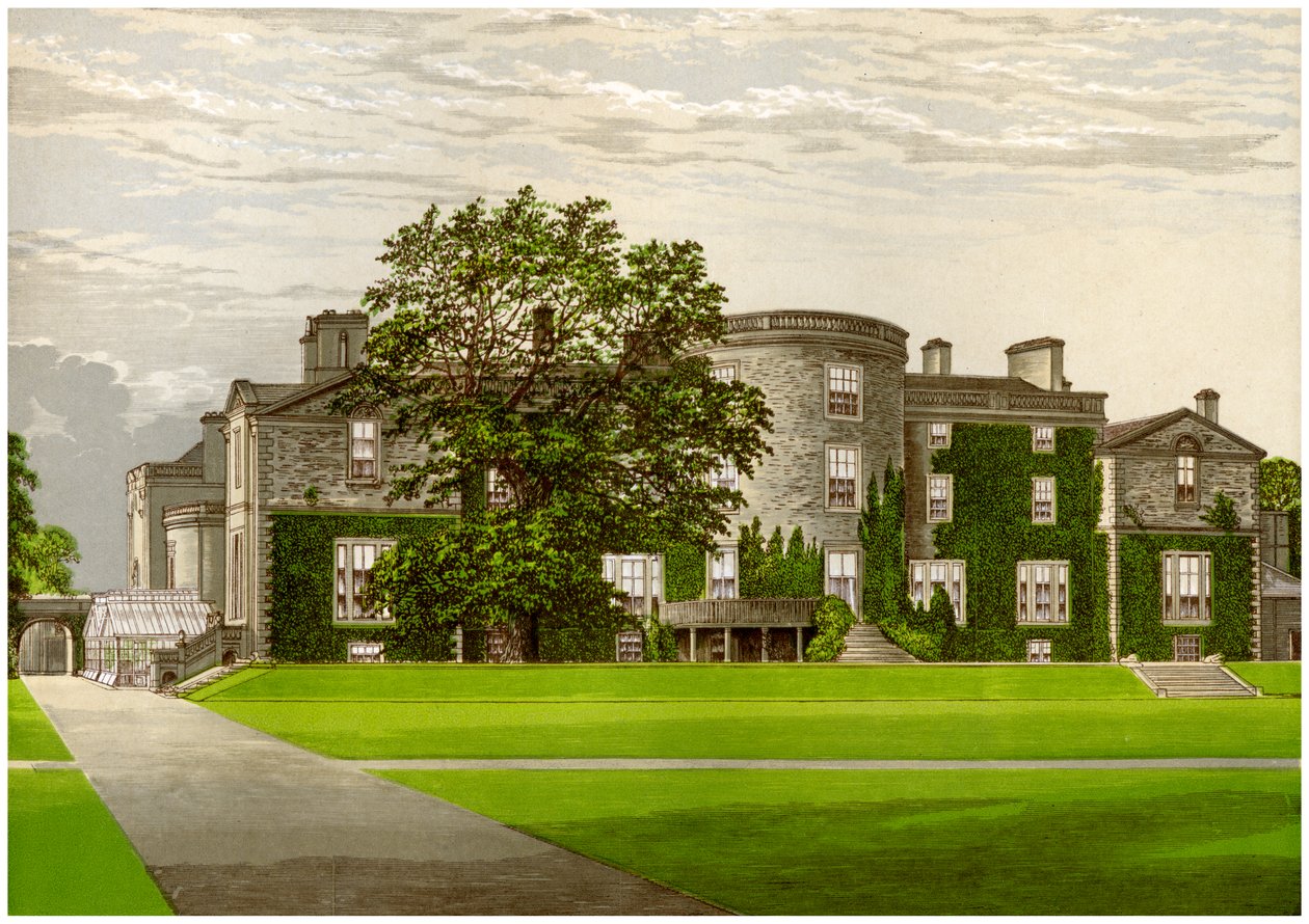 Galloway House, Wigtownshire, Skotlanti, Gallowayn jaarlin koti, vuodelta 1880 tekijältä Unbekannt