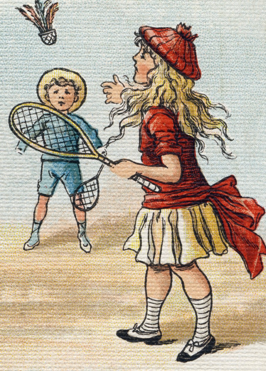 Pyörän peli. Kaiverrus "Alphabet de ma petite fille". Bernardin-Bechet ja Fils, kirjakauppias-kustantajat, Pariisi, noin 1895. Rikkoutumaton albumi kankaalle. Bibliotheque des Bebes. 12 sivua. Albumi, joka sisältää lukumenetelmän ja havainnollisen abeced tekijältä Unbekannt