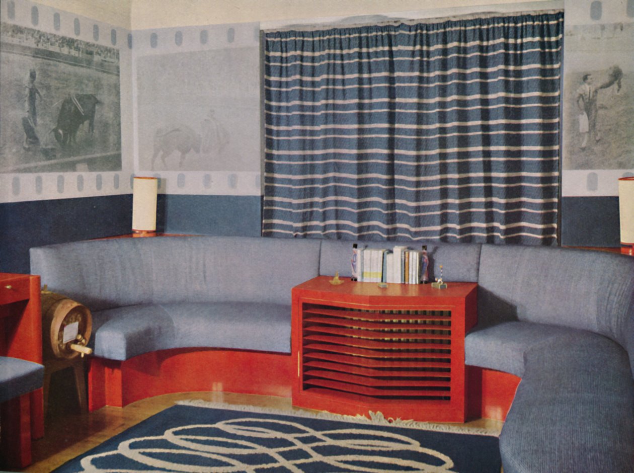 Pelihuone - Cocktailbaari Earl of Jerseysin Lontoon talossa, 1938 tekijältä Unbekannt