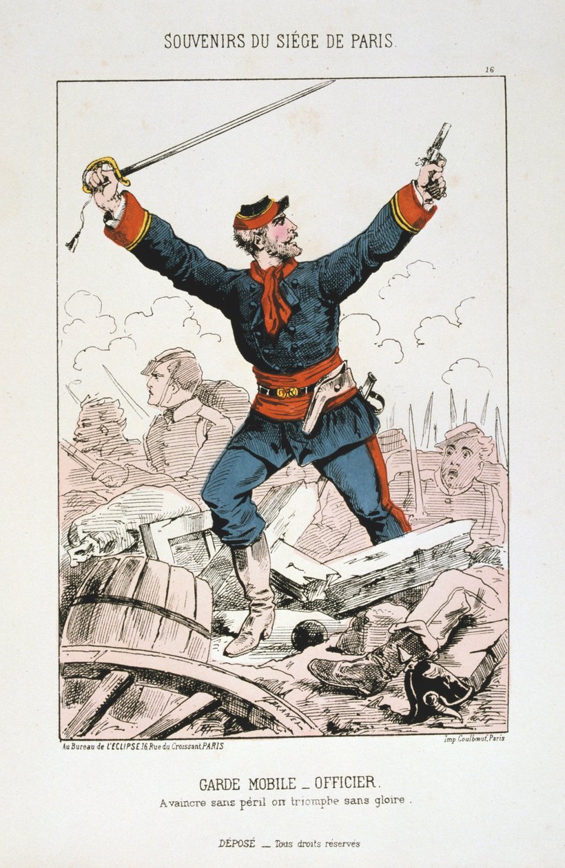 Garde Mobile - Upseeri, Pariisin piiritys, 1870-1871 tekijältä Unbekannt