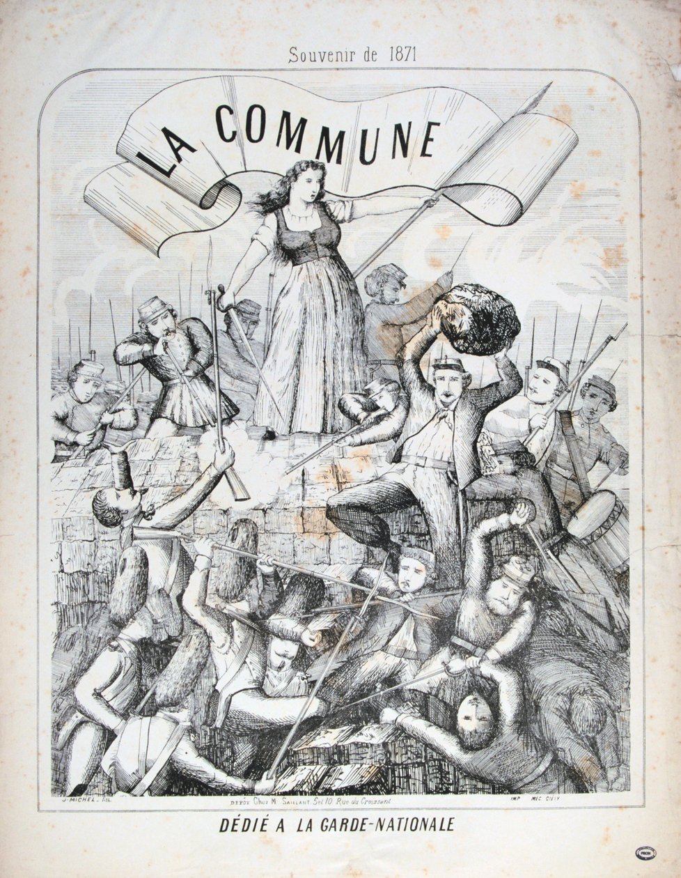 Kansalliskaarti, Pariisin kommuuni, 1871. tekijältä Unbekannt